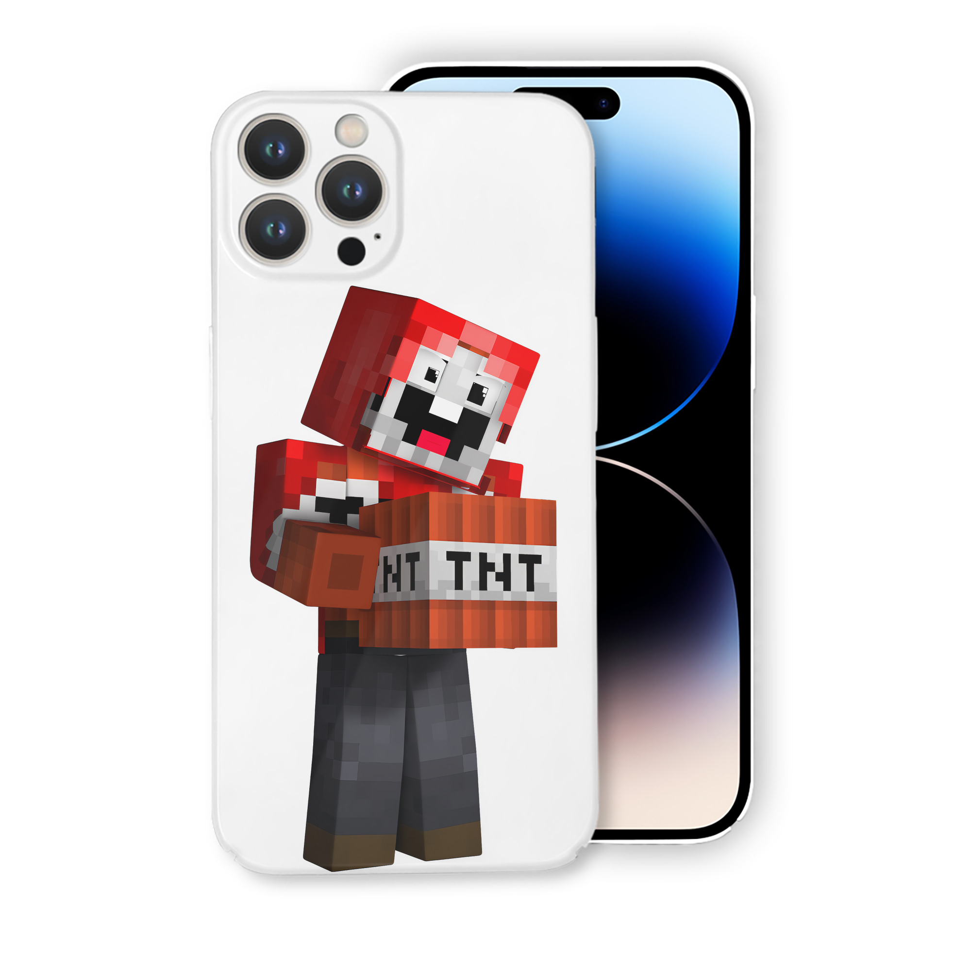 （画像用） マインクラフト ブロックの世界 Minecraft MC Block world 【iPhone 14シリーズ対応】ハードケース